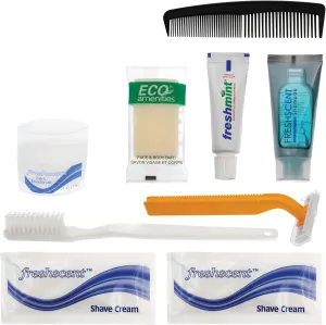Moda West 96 Kits - Bulk Case of Wholesale Deluxe Toiletries for Men, Women, Travel, Charity