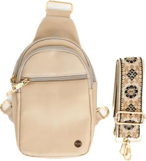 Modern Chic Crossbody Bags for Women - Page Sling Crossbody Purse, Vegan Leather Sling Bag with Strap & Multiple Pockets
