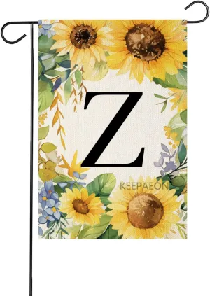 Monoram Letter B arden Fla Summer Sunflower 12x18 In Vertical Double Sided Sprin Floral Outside Decorations Small Linen Family Last Name Initial Yard Fla (2109)