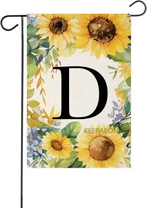 Monoram Letter B arden Fla Summer Sunflower 12x18 In Vertical Double Sided Sprin Floral Outside Decorations Small Linen Family Last Name Initial Yard Fla (2109)