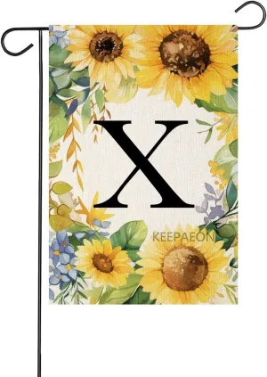Monoram Letter B arden Fla Summer Sunflower 12x18 In Vertical Double Sided Sprin Floral Outside Decorations Small Linen Family Last Name Initial Yard Fla (2109)
