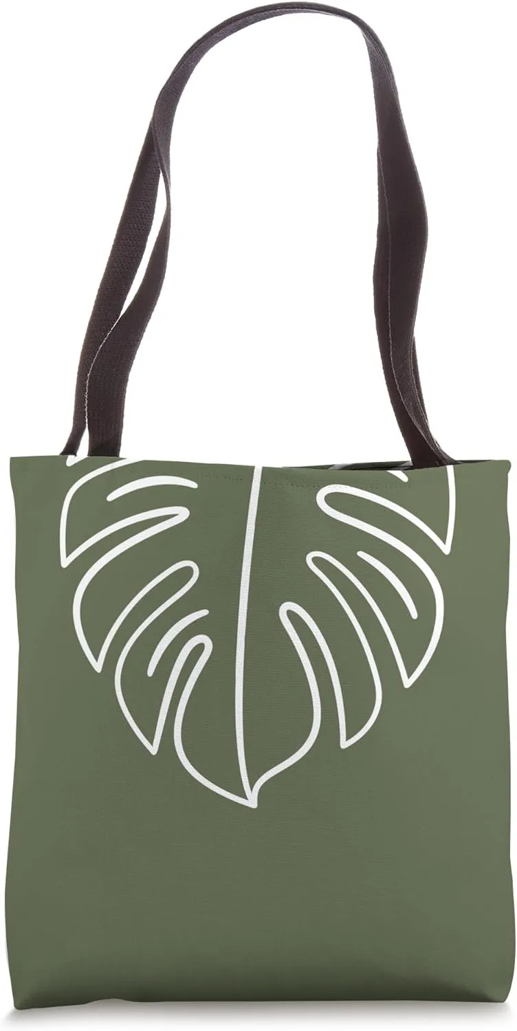 Monstera Leaf Botanical Tote Bag