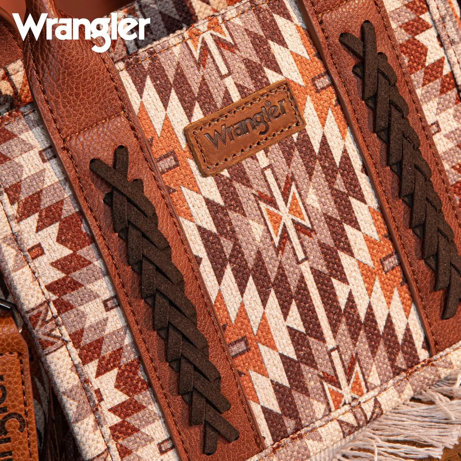 Montana West x Wrangler Mini Tote Bag for Women Boho Aztec Crossbody Purse Top Handle Handbags