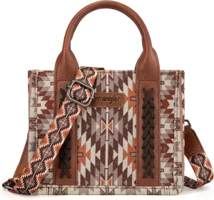 Montana West x Wrangler Mini Tote Bag for Women Boho Aztec Crossbody Purse Top Handle Handbags