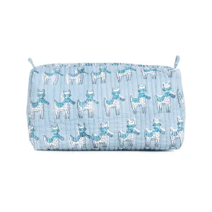 MOON WALK BY CAT QUILTED TOILETRY POUCH
