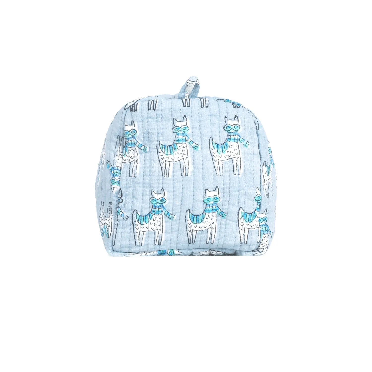 MOON WALK BY CAT QUILTED TOILETRY POUCH