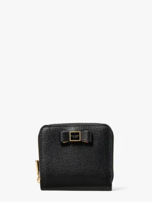 Morgan Bow Embellished Small Compact Wallet