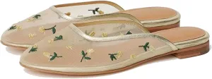 MRKEWUNEY Elegant Embellished Tulle Mules for Women