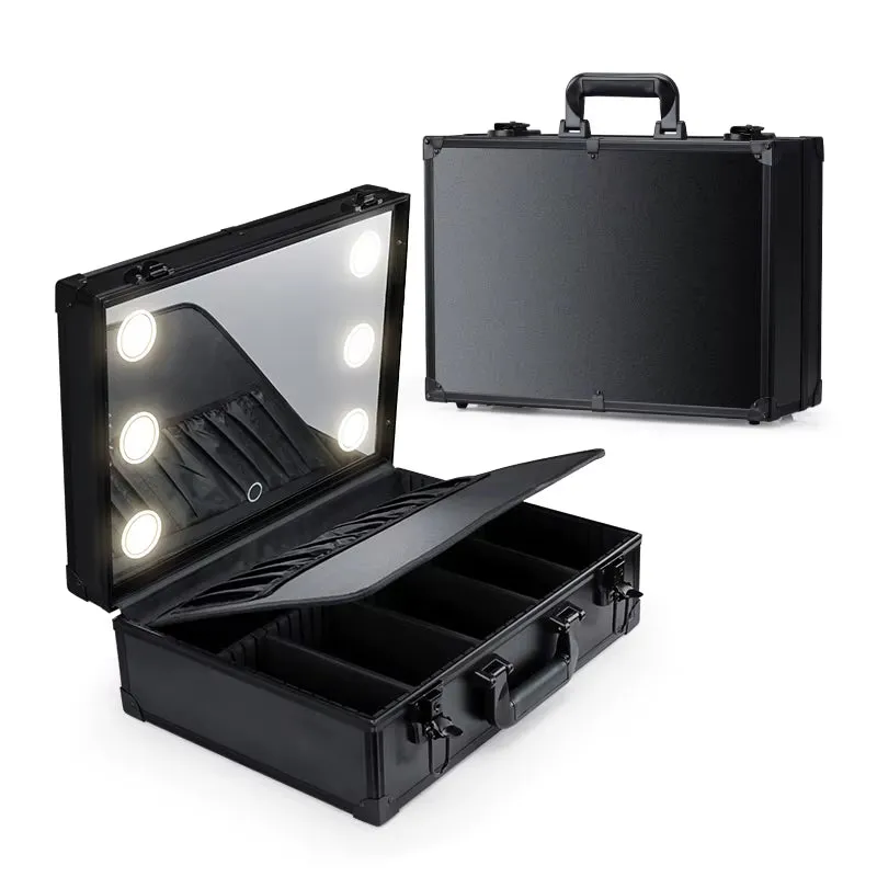 My Sweet Serenity Makeup Travel Lighted Case with Large LED Light Mirror Cosmetic Bag Organizer