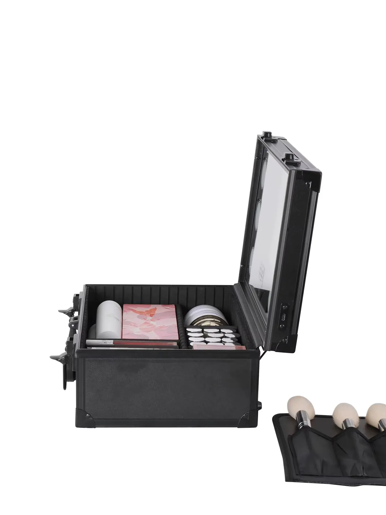 My Sweet Serenity Makeup Travel Lighted Case with Large LED Light Mirror Cosmetic Bag Organizer