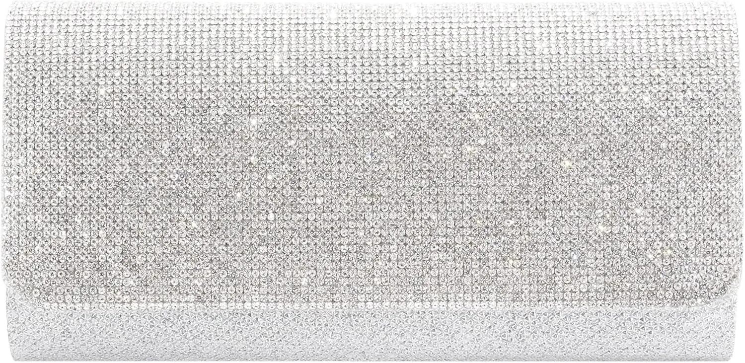 Naimo Flap Dazzling Clutch Bag Evening Bag With Detachable Chain