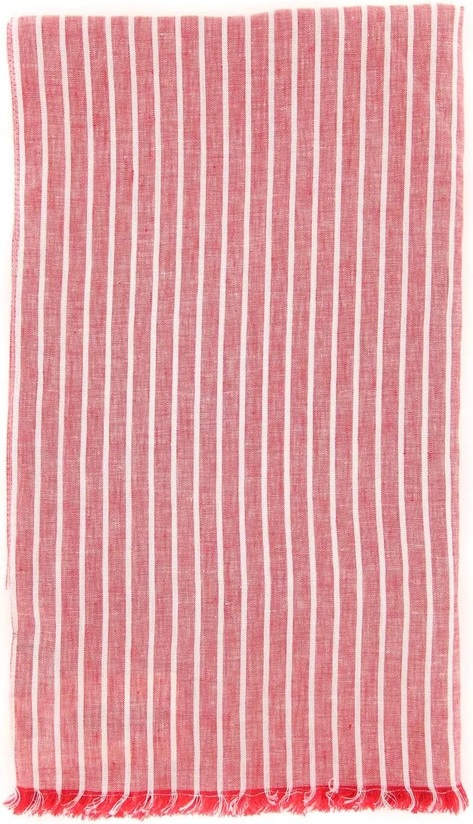 New Red Linen Scarf