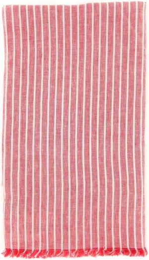 New Red Linen Scarf