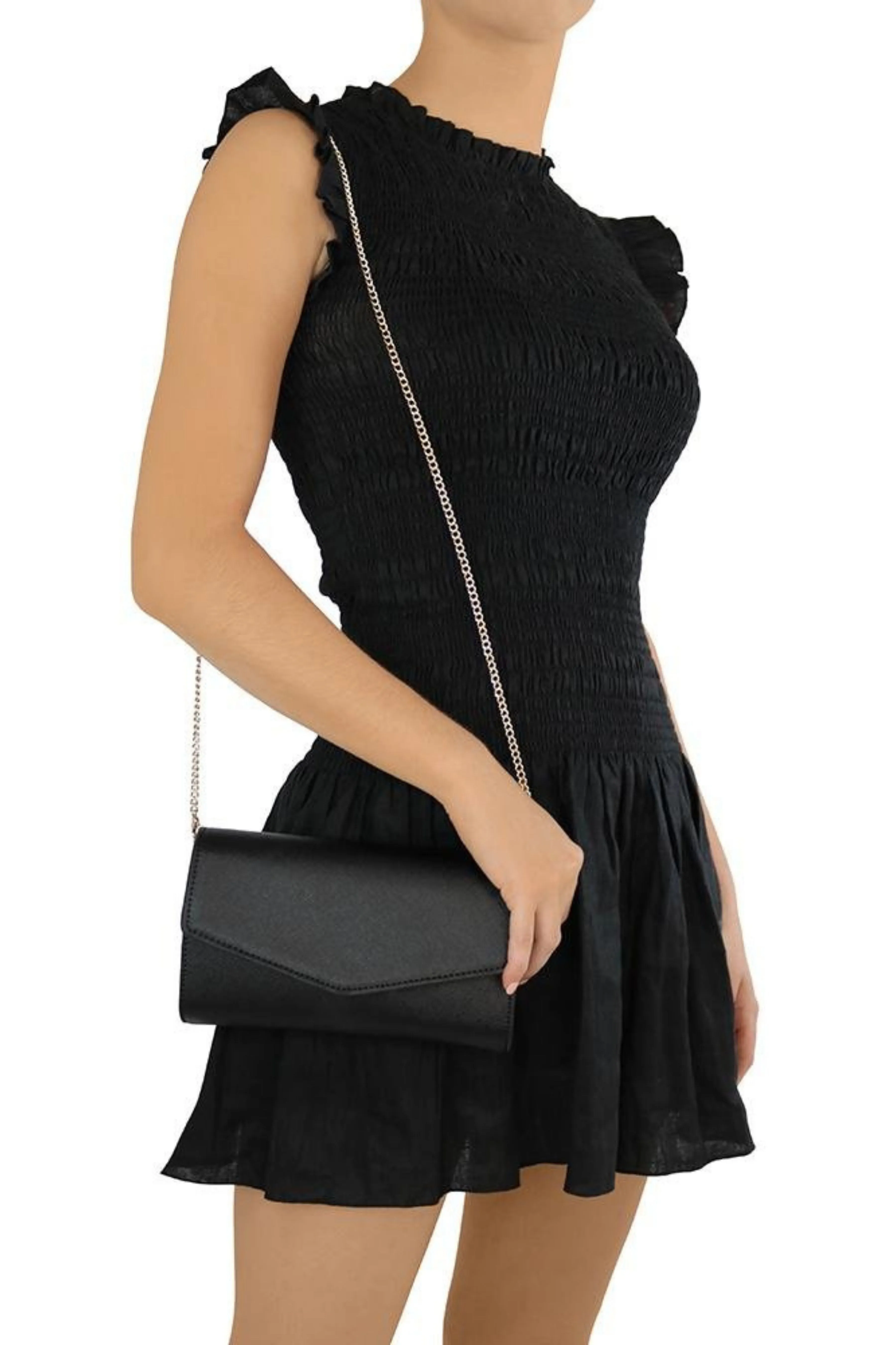 Nic Envelope Clutch - Black