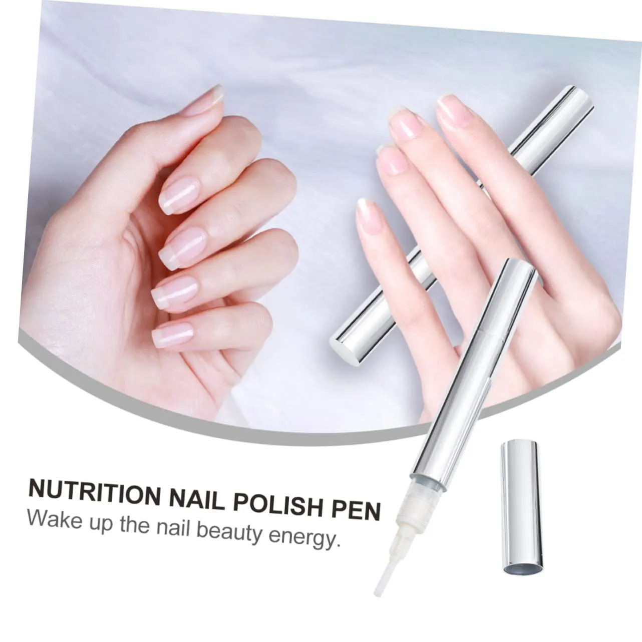 NOLITOY 5pcs Empty Nail Polish Pens Tube Cosmetic Applicators with Brush Tip for Precision Application of Nail Polish Lip Gloss Essential Oils and More Silver