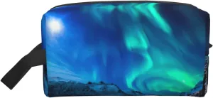 Northern Lights Print Travel Toiletry Organizer Bag, Cosmetic & Storage Pouch For Travel And Daily Use