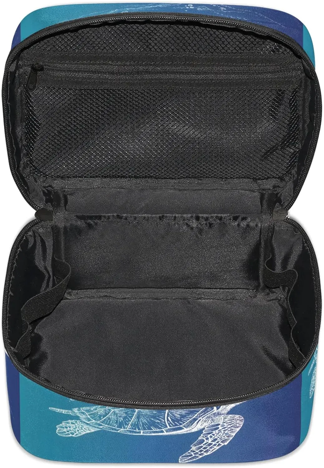 Ocean Sea Turtle Travel Toiletry Bag Large Capacity Makeup Case Organizer with Handle Cosmetic Case for Women Girls