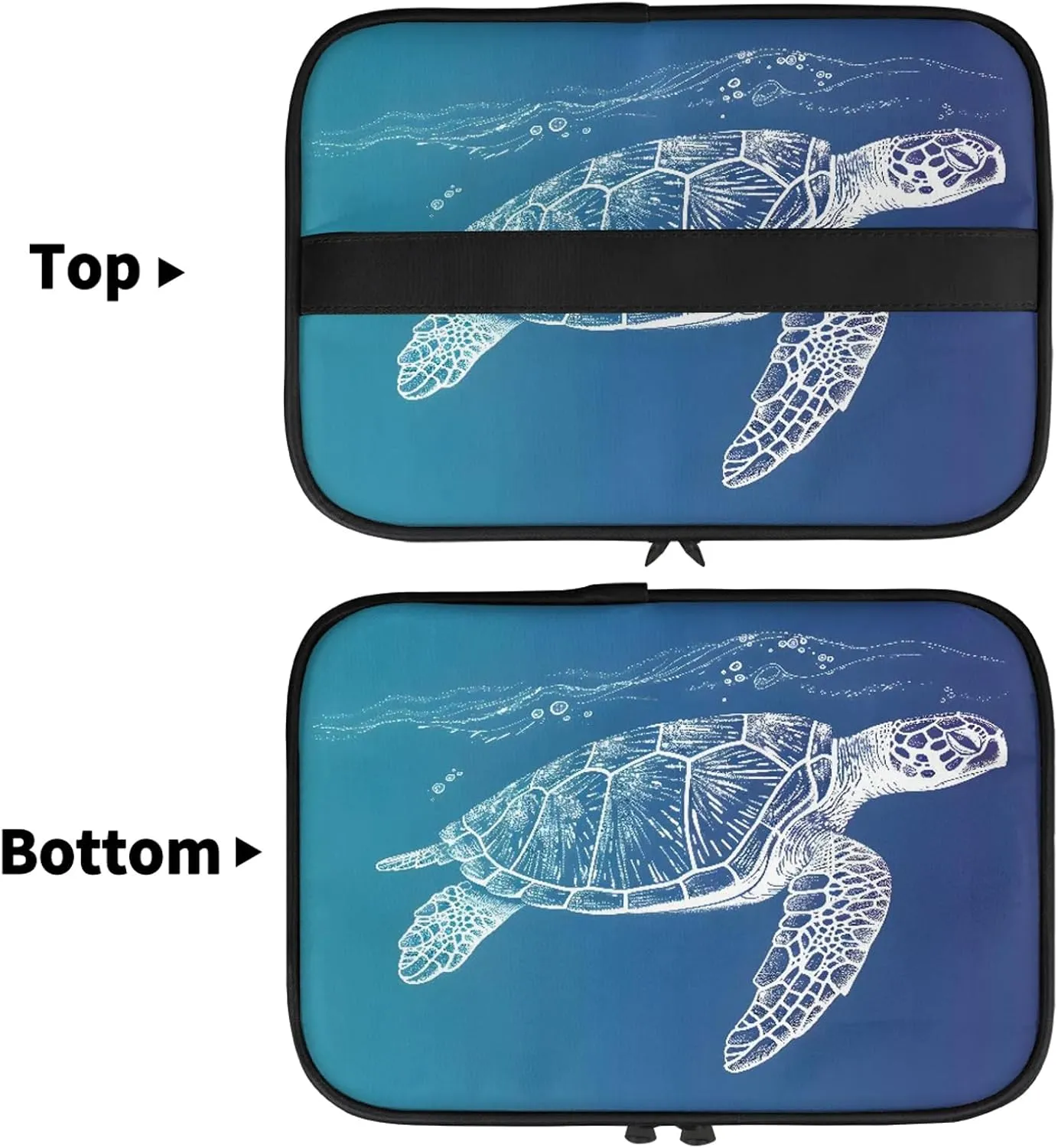 Ocean Sea Turtle Travel Toiletry Bag Large Capacity Makeup Case Organizer with Handle Cosmetic Case for Women Girls