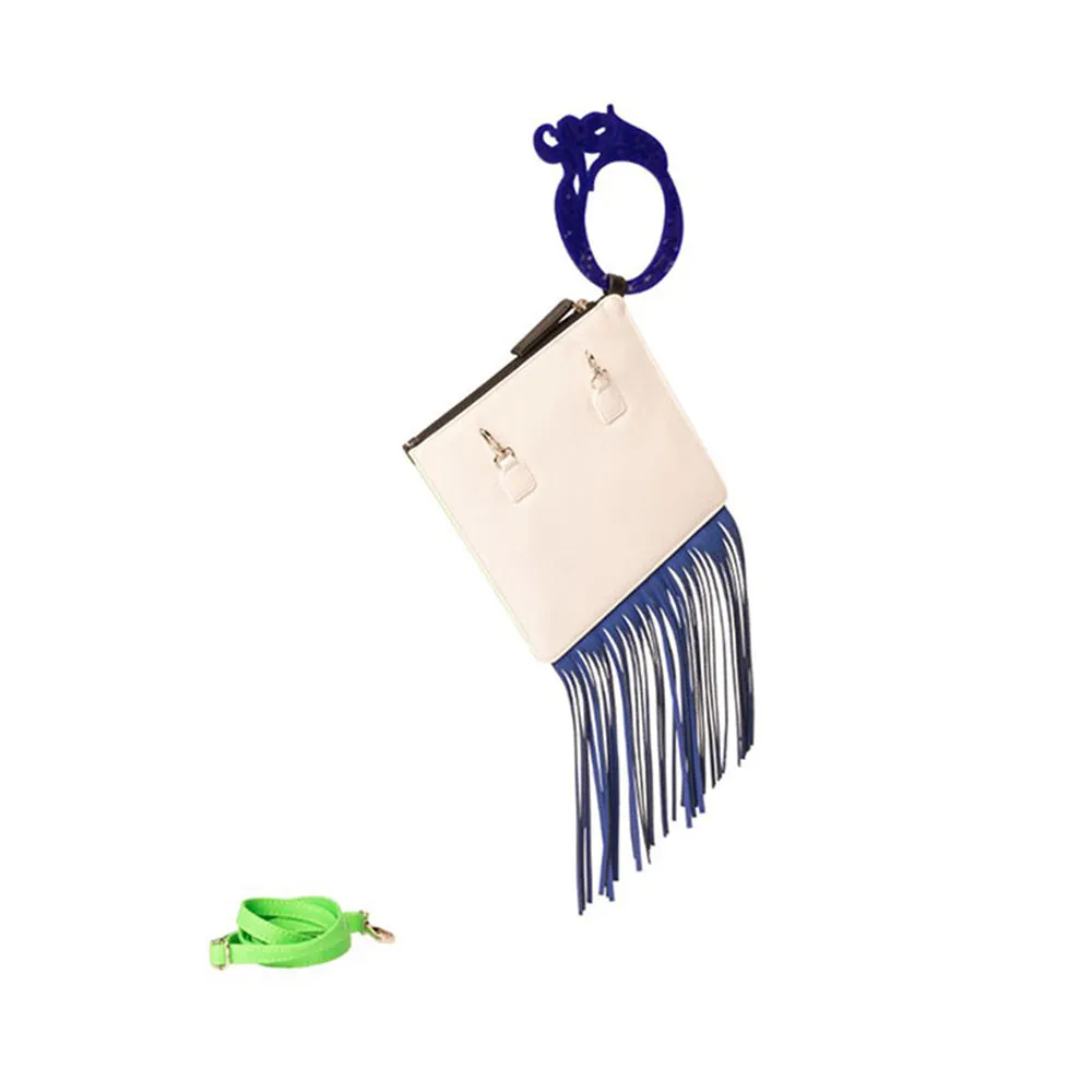 Oceana Clutches Black Square Wristlet Bag