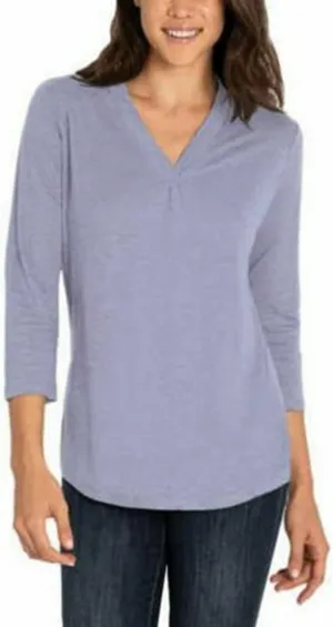 Orvis Women's Relaxed Fit V-Neck 3/4 Sleeves Top