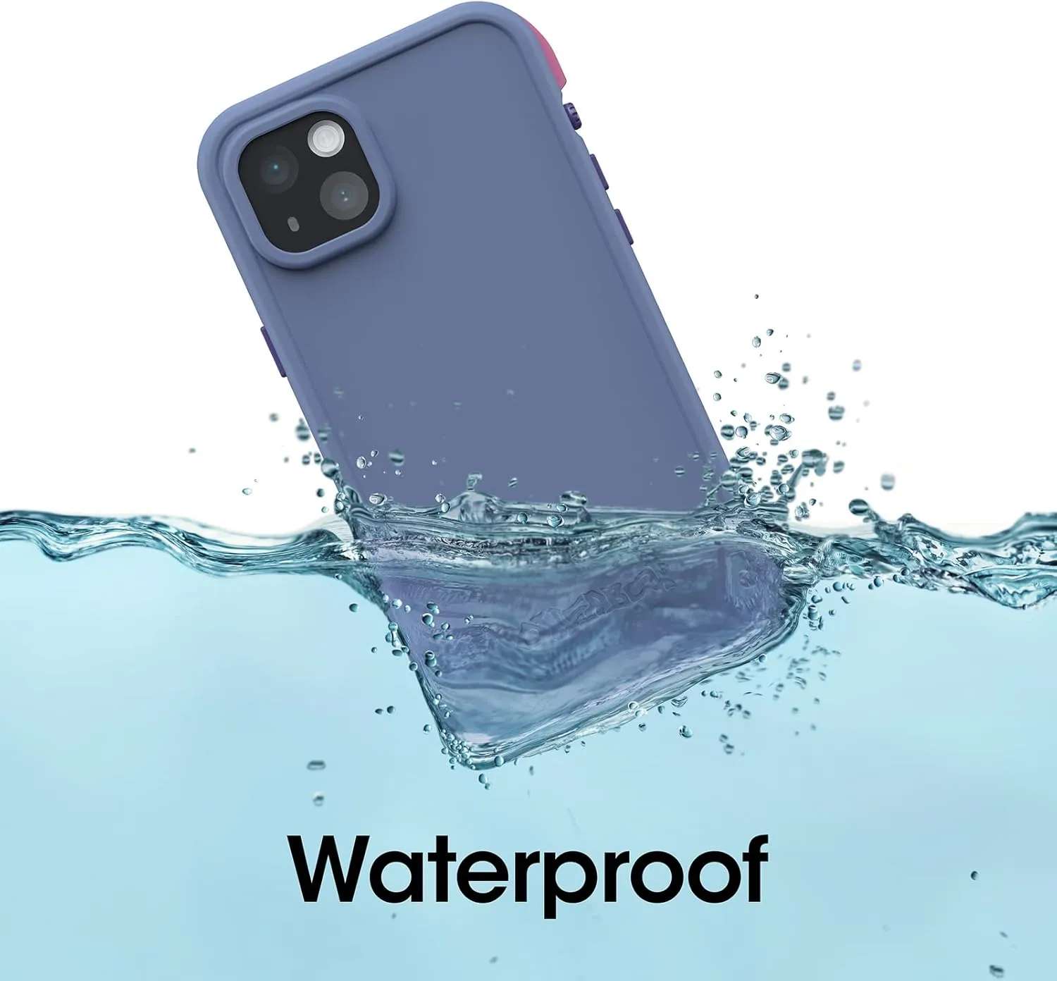 OtterBox FRĒ Series Waterproof Case with MagSafe (Designed by LifeProof) for iPhone 14 - Valor (Purple)
