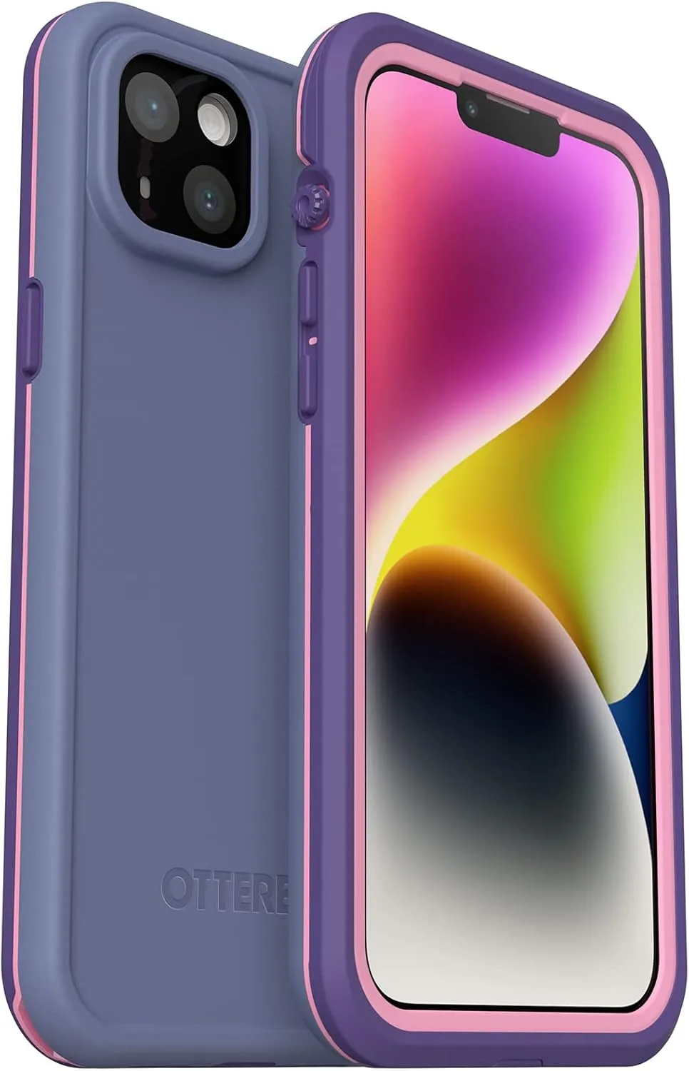 OtterBox FRĒ Series Waterproof Case with MagSafe (Designed by LifeProof) for iPhone 14 - Valor (Purple)