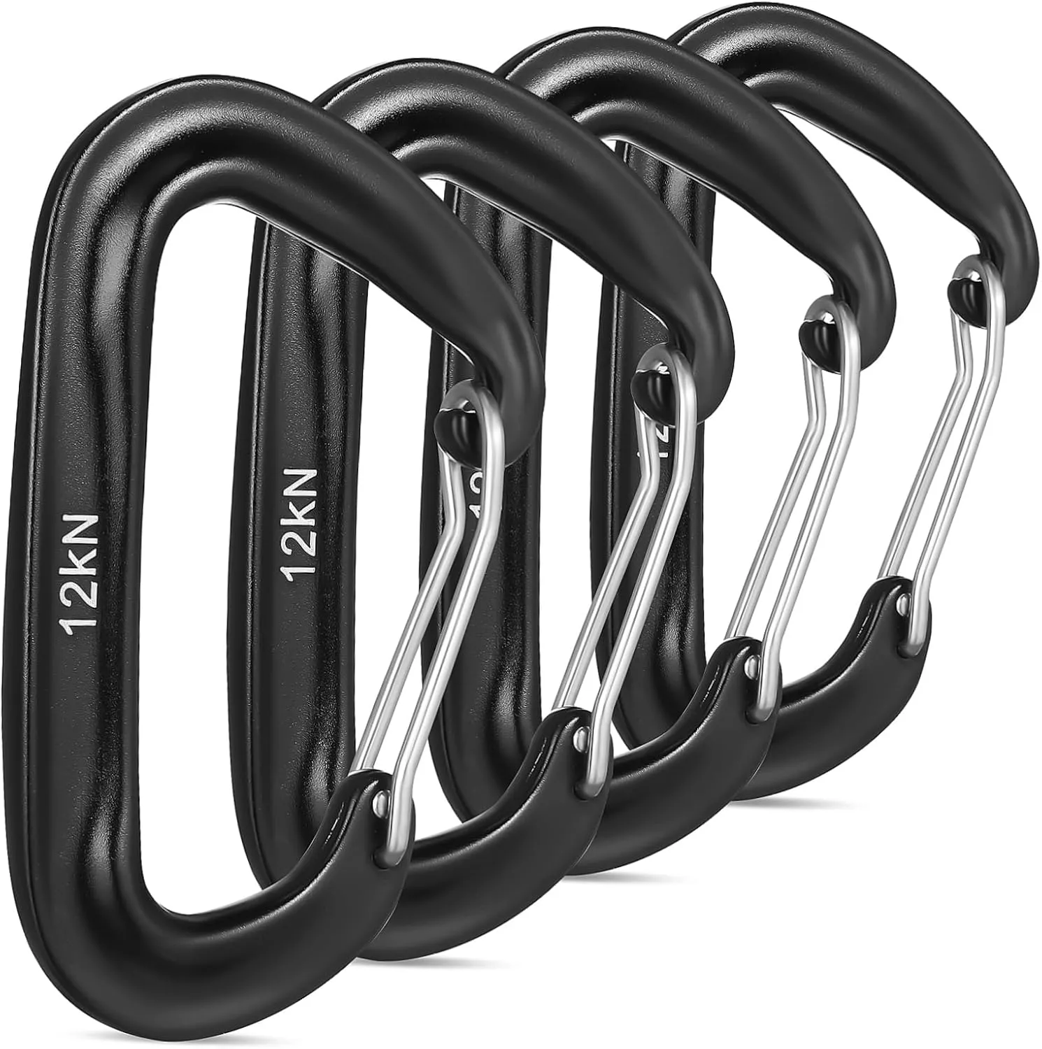 Outdoor Carabiner Keychain Pcs Heavy Duty Snap Hooks D-Ring for Tents Camping Climbing