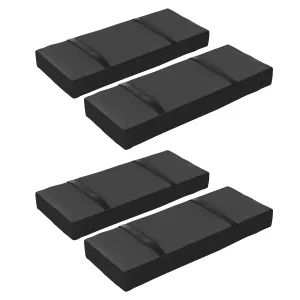 Parasol Weights Set of 4, Parasol Base Weights Bags, 25kg Fillable Sandbag Weights with Handles, Cantilever Umbrella Base Weights, Black