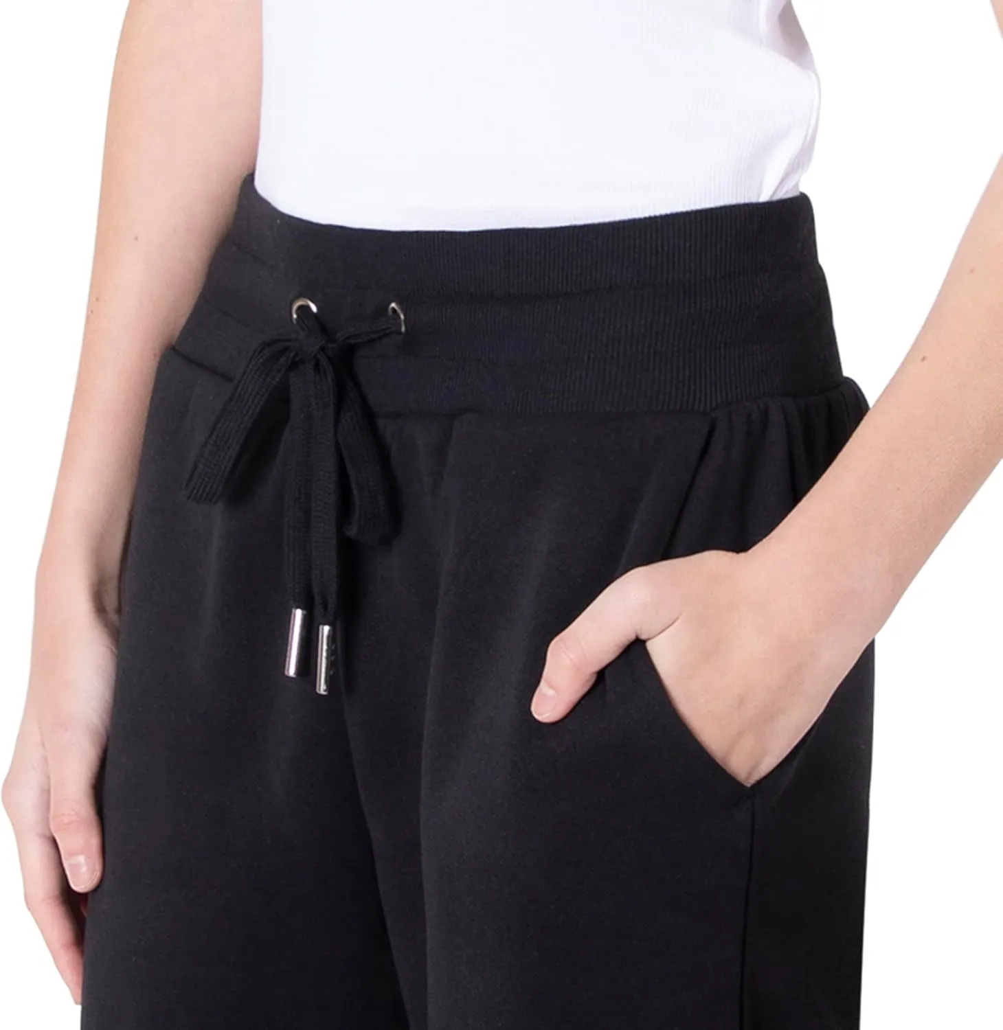 Paris Hilton Women's Sporty Embellished Drawstring Jogger Sweatpants