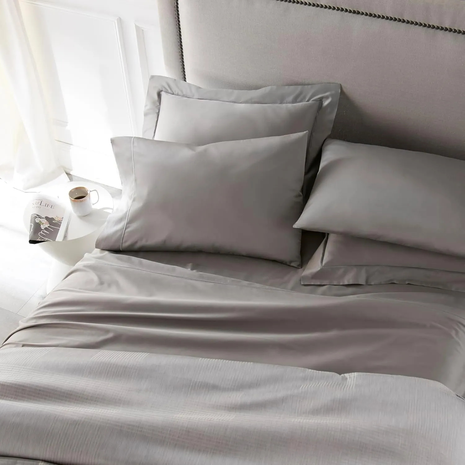 Peacock Alley Soprano Sateen Pillow Cases - White, King