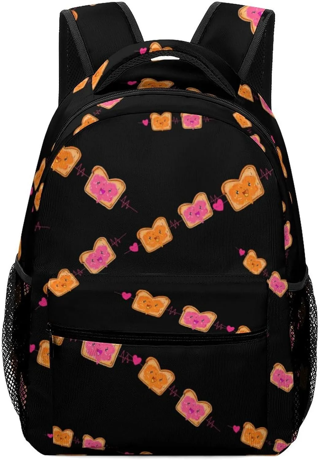 Peanut Butter Jelly Heartbeat Travel Backpack Water Resistant Luggage Daypack Business Weekender Bag for Men Women