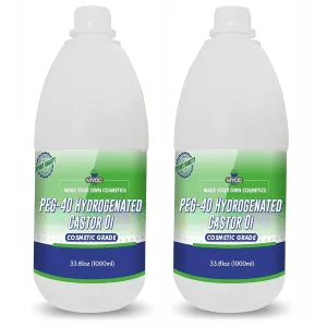 PEG-40 Hydrogenated Castor Oil – Cosmetic Grade Emulsifier & Solubilizer for Skincare & Personal Care Formulations - 2 L / 67.62 Fl Oz