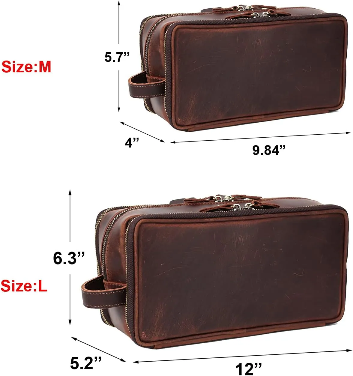 Personalized Leather Toiletry Bag for Men, 1/3/6pcs Wedding Gift Travel Shaving Dopp Kit - Cosmetic Bags Toiletries Bathroom Organizer - Groomsmen Gift(D1pc)