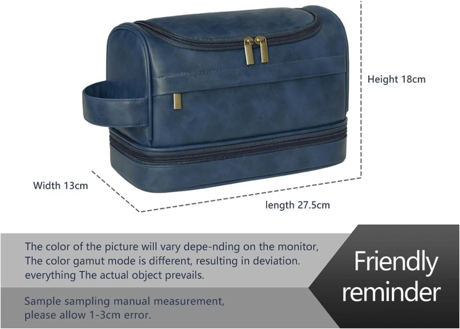 Personalized Toiletry Bag for Men and Women Leather Toiletry Organizer Shaving Dopp Kit Travel Bathroom Bag Cosmetic Pouch