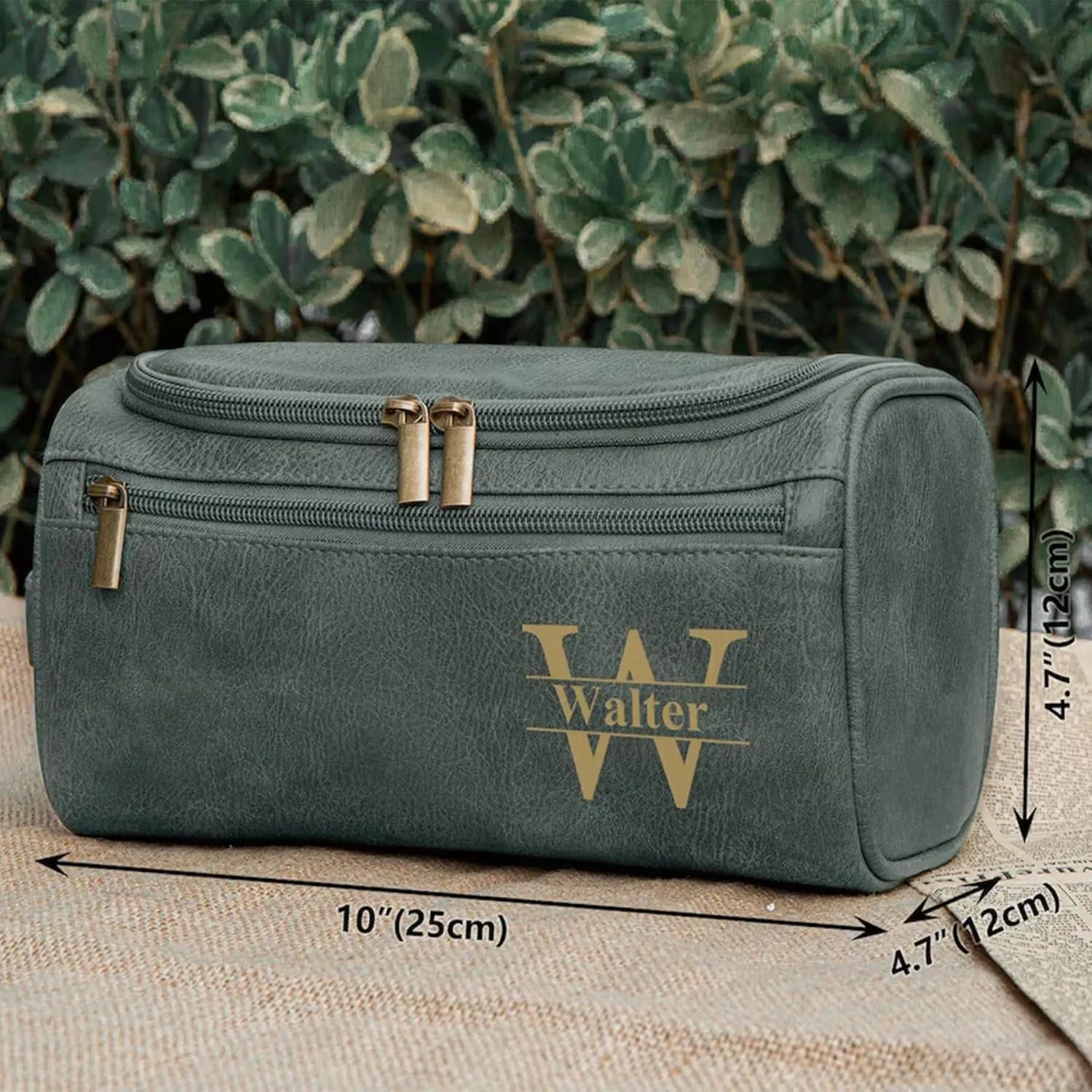 Personalized Toiletry Bag for Men Custom Mens Travel Bag PU Leather Storage Bag Personalized Gifts for Men Groomsmen Gifts Father’s Day Gift (Style 1)