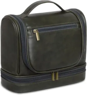 Personalized Toiletry Bag Leather Shaving Dopp Kit Bag for Men Hanging Makeup Bag Hanging Cosmetic Organizer Kit