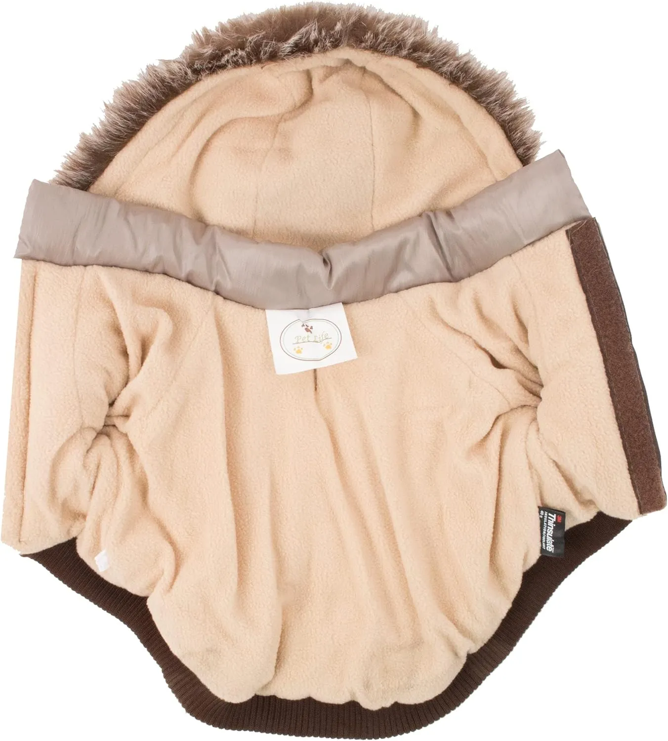 PET LIFE Classic Metallic Fashion Pet Dog Coat Jacket Parka w/ 3M Insulation and Removable Hood, Small, Metallic Grey