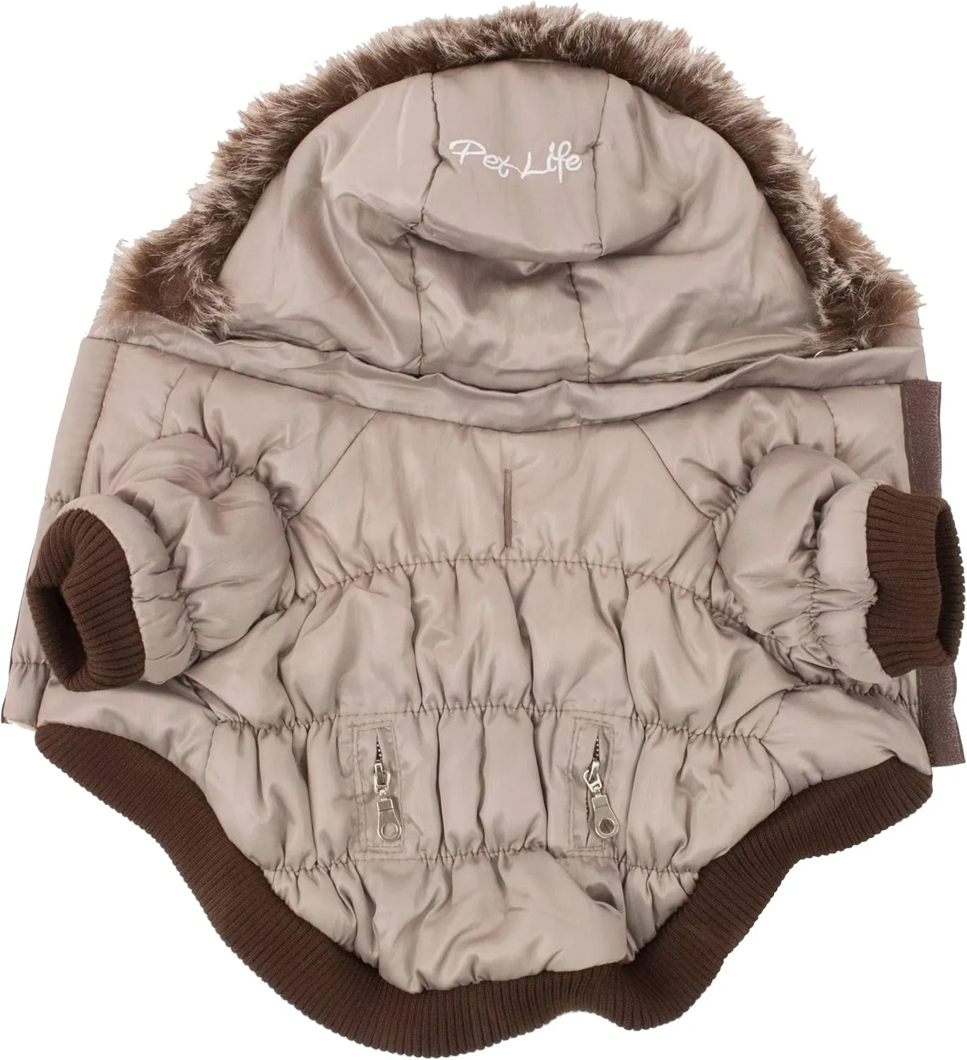 PET LIFE Classic Metallic Fashion Pet Dog Coat Jacket Parka w/ 3M Insulation and Removable Hood, Small, Metallic Grey
