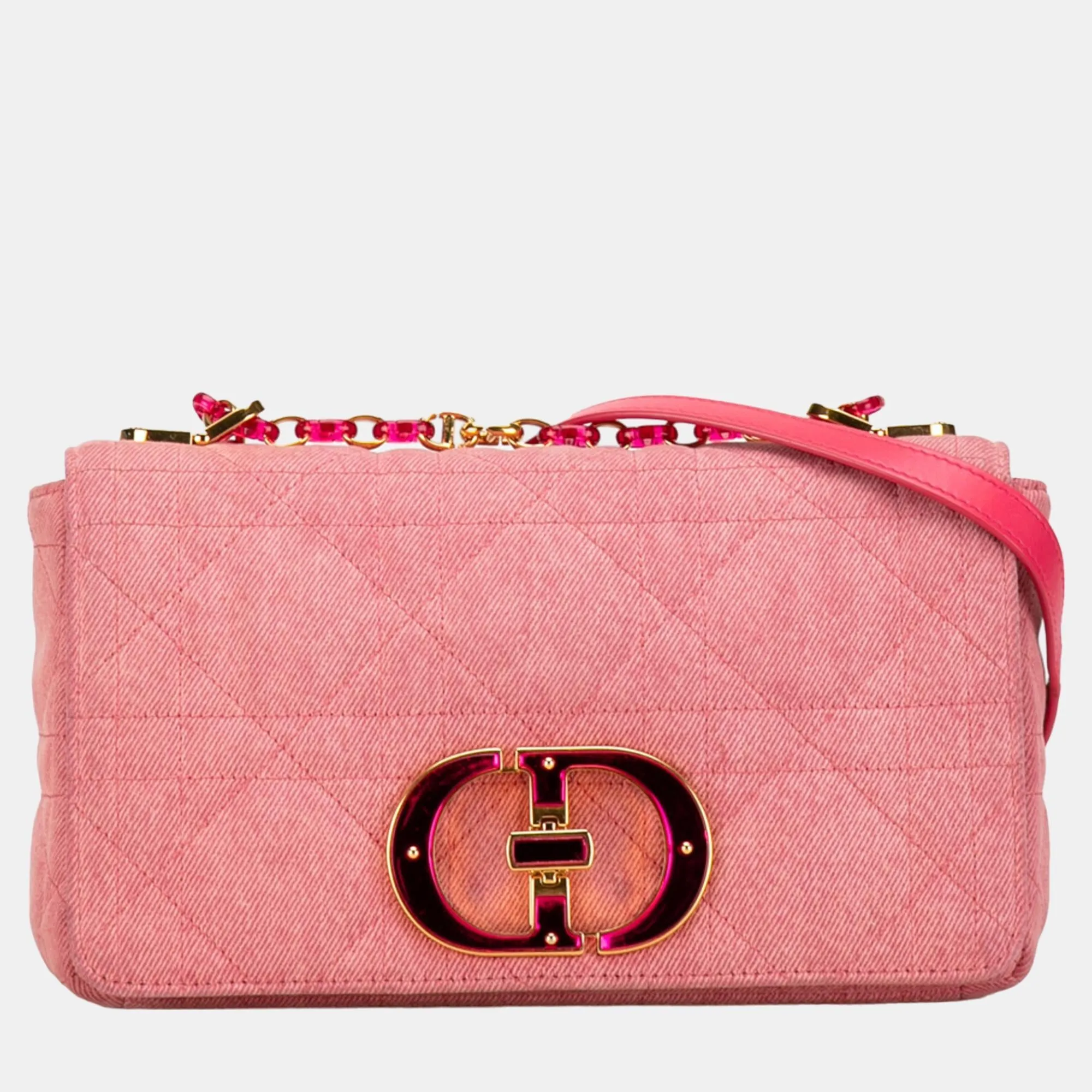 Pink Medium Macrocannage Denim Caro
