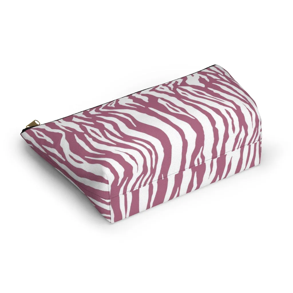 Pink Tiger Stripes Accessory Pouch w T-bottom