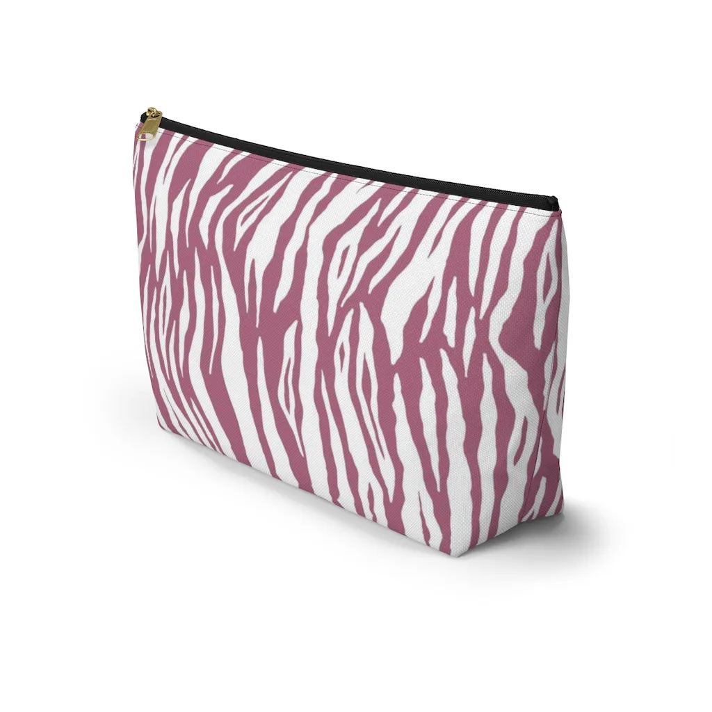 Pink Tiger Stripes Accessory Pouch w T-bottom
