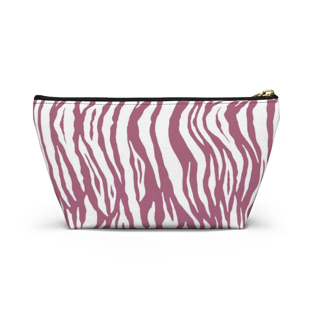 Pink Tiger Stripes Accessory Pouch w T-bottom