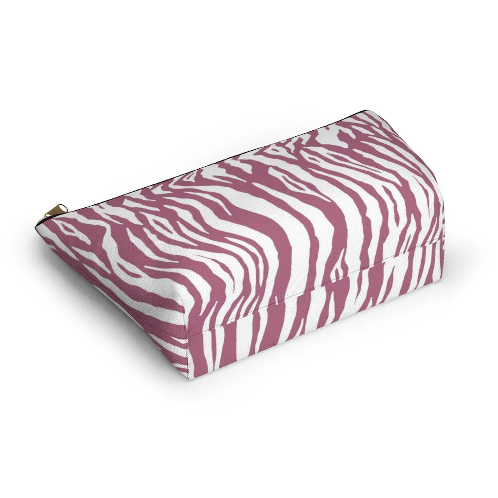 Pink Tiger Stripes Accessory Pouch w T-bottom