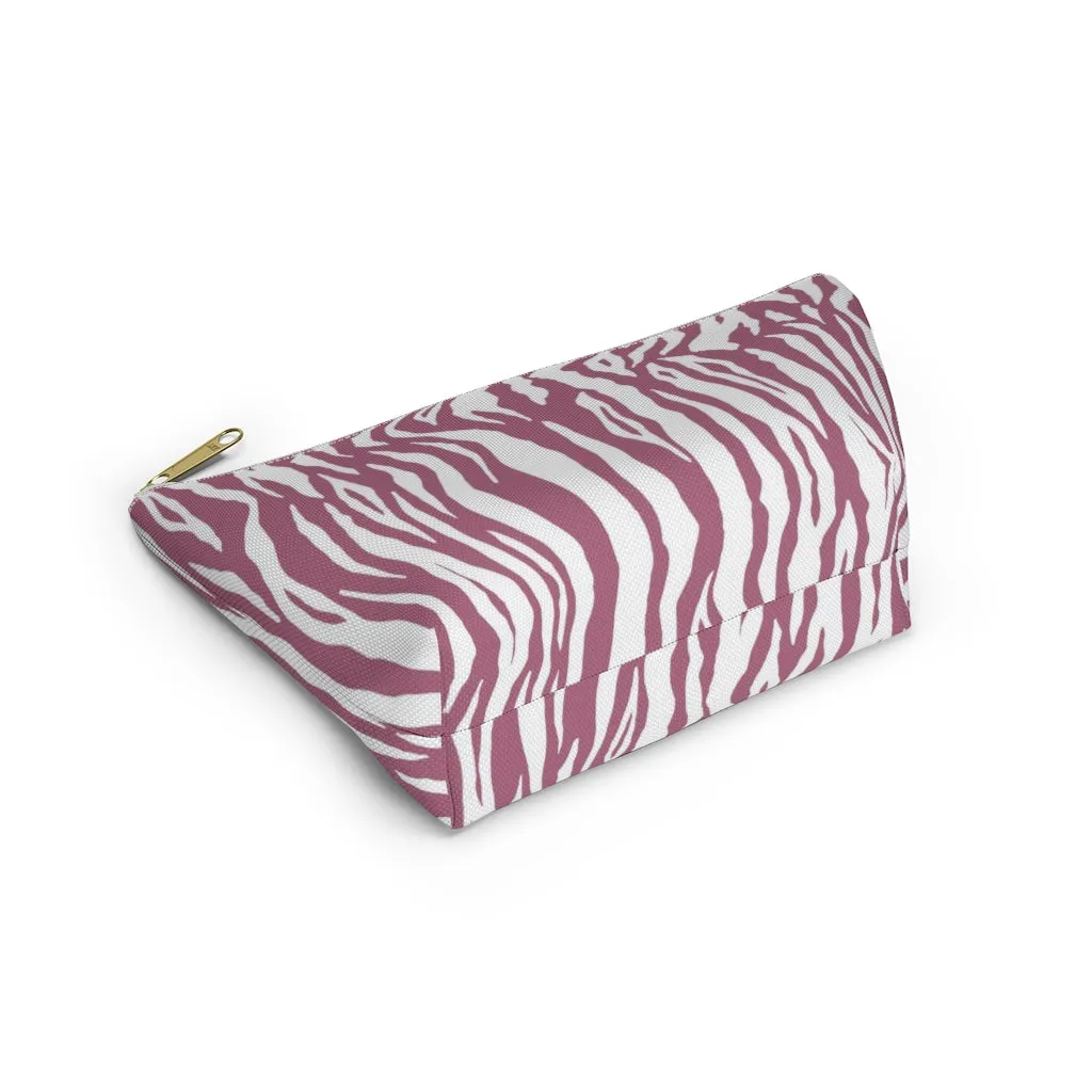 Pink Tiger Stripes Accessory Pouch w T-bottom