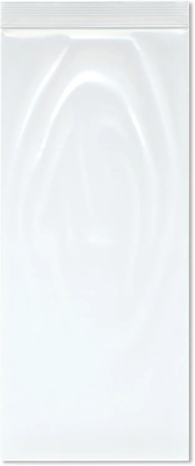 Plymor 6" x 14" (Pack of 100), 4 Mil Heavy Duty Zipper Reclosable Plastic Bags