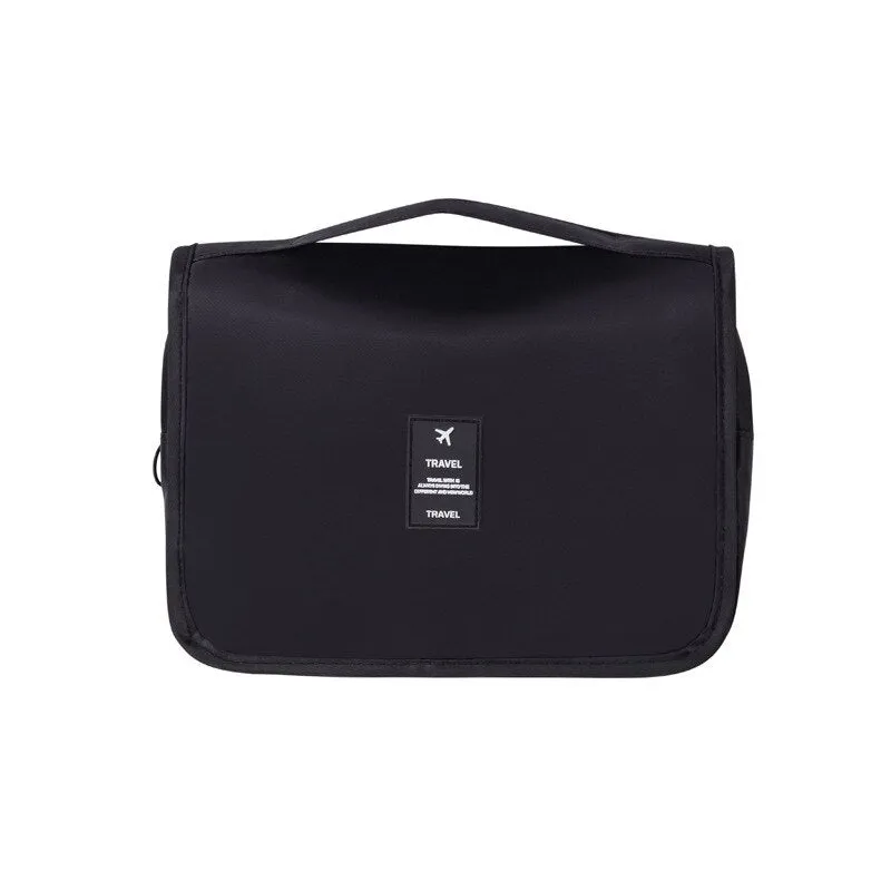 Polyester Waterproof Multifunction Women Cosmetic Bag Toiletry Storage Organize Travel Handbag Bathroom Hanging Wash Bag