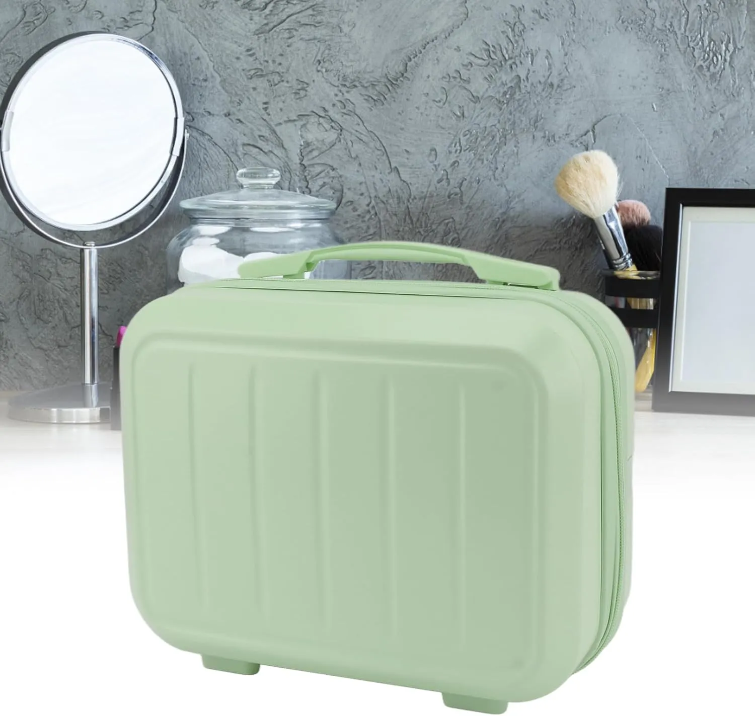 Pomya Travel Cosmetic Case, Fashionable 14in Cosmetic Bag for Travel (Avocado Green)