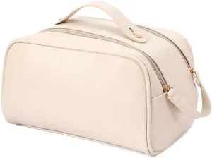 Portable Wash Bag Storage Bag Travel Leather Cosmetics Storage Makeup Bag Large Capacity(E)