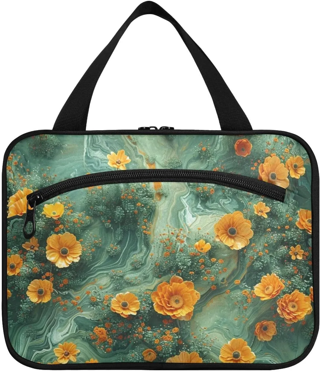 Post-impressionism Moss Marigold hanging personal item travel bag with hook, designer fashion for accessories must haves bolso de para mujer L
