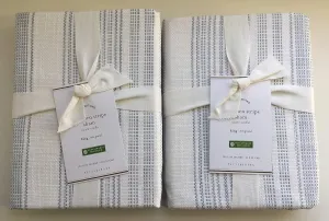 Pottery Barn Hawthorne Stripe Sham ~King~ Set of Two ~Blue